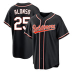 BIPIHUC B.Orioles #25 Pete Alonso Player Black Out Home Game Stitched Jerseys