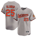 BIPIHUC B.Orioles #25 Pete Alonso Player Gray Limited Home Game Stitched Jerseys