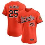 BIPIHUC B.Orioles #25 Pete Alonso Player Orange Limited Elite Home Game Stitched Jerseys