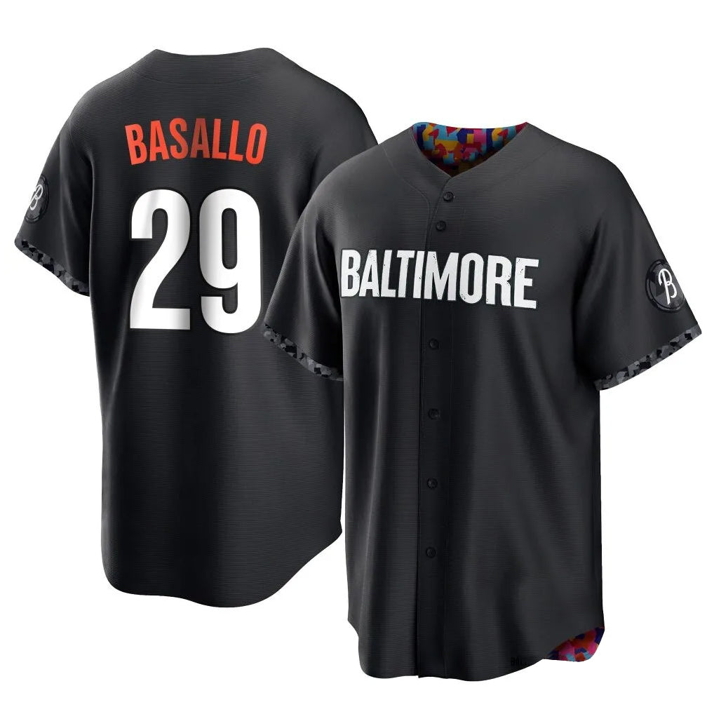 BIPIHUC B.Orioles #29 Samuel Basallo Player Black City Connect Home Game Stitched Jerseys