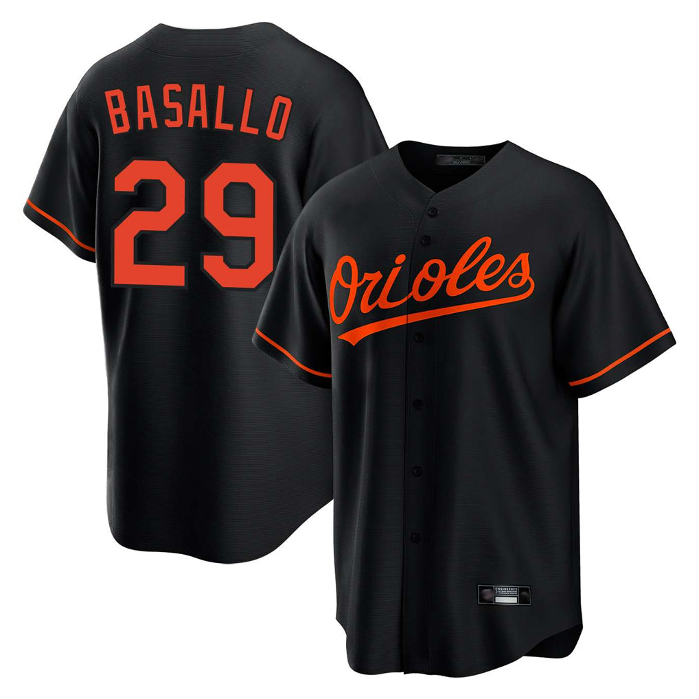 BIPIHUC B.Orioles #29 Samuel Basallo Player Black Home Game Stitched Jerseys