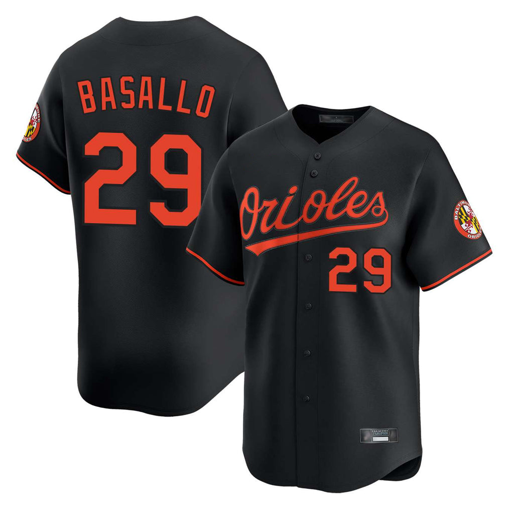 BIPIHUC B.Orioles #29 Samuel Basallo Player Black Limited Home Game Stitched Jerseys