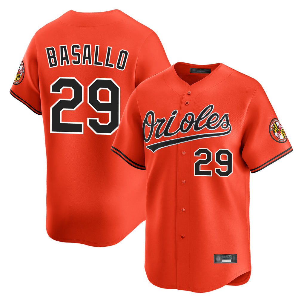 BIPIHUC B.Orioles #29 Samuel Basallo Player Orange Limited Home Game Stitched Jerseys