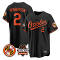 BIPIHUC B.Orioles #2 Gunnar Henderson Player Black 30th Anniversary of 2131 Home Game Stitched Jerseys