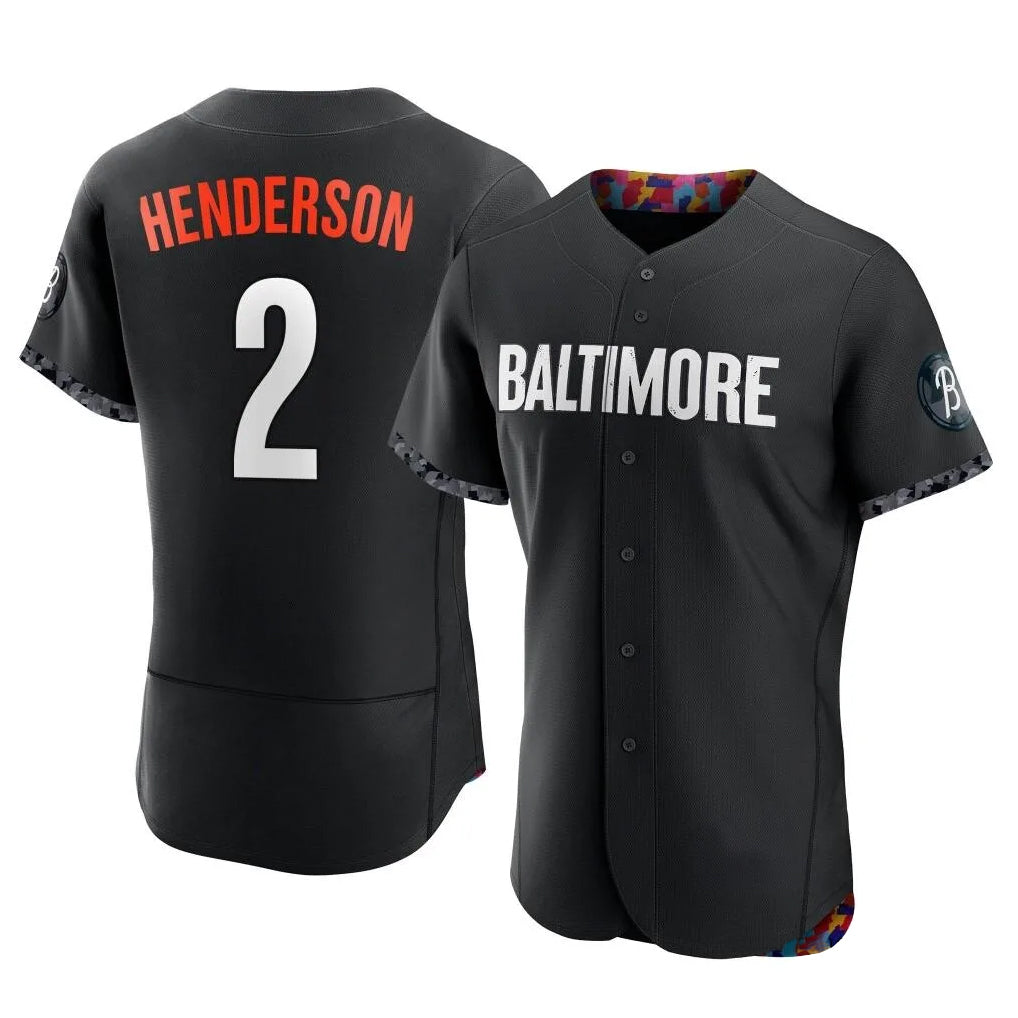 BIPIHUC B.Orioles #2 Gunnar Henderson Player Black City Connect Limited Elite Home Game Stitched Jerseys