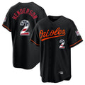 BIPIHUC B.Orioles #2 Gunnar Henderson Player Black USA 250 Fourth of July Home Game Stitched Jerseys