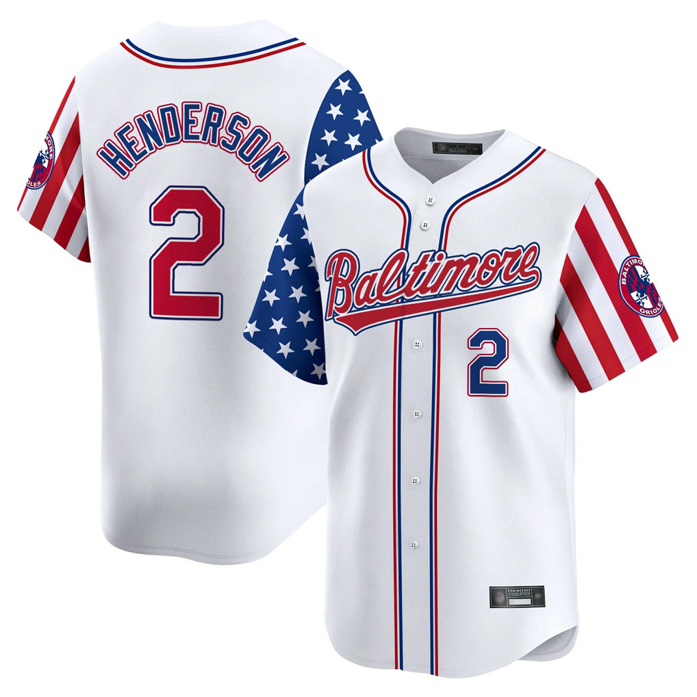 BIPIHUC B.Orioles #2 Gunnar Henderson Player White Independence Day Vapor Premier Limited Home Game Stitched Jerseys