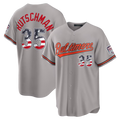 BIPIHUC B.Orioles #35 Adley Rutschman Gray USA 250 Fourth of July Road Stadium Jersey