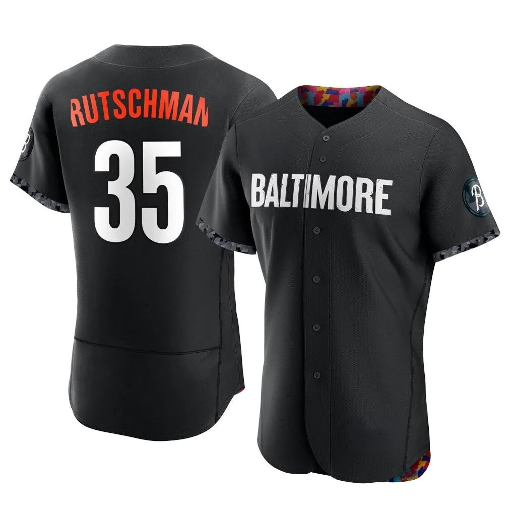 BIPIHUC B.Orioles #35 Adley Rutschman Black City Connect Limited Elite Home Game Stitched Jerseys