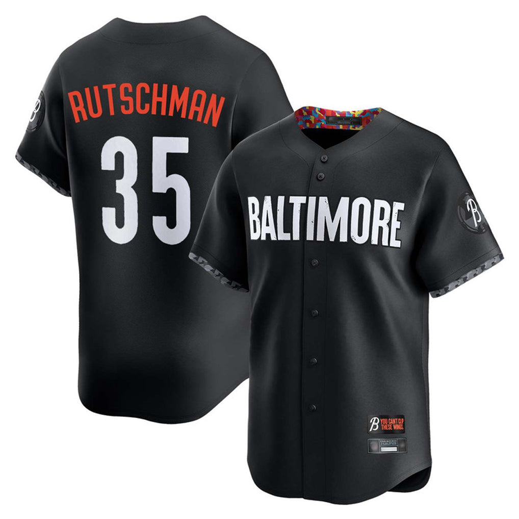 BIPIHUC B.Orioles #35 Adley Rutschman Black City Connect Limited Home Game Stitched Jerseys
