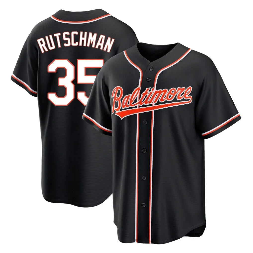 BIPIHUC B.Orioles #35 Adley Rutschman Black Out Home Game Stitched Jerseys