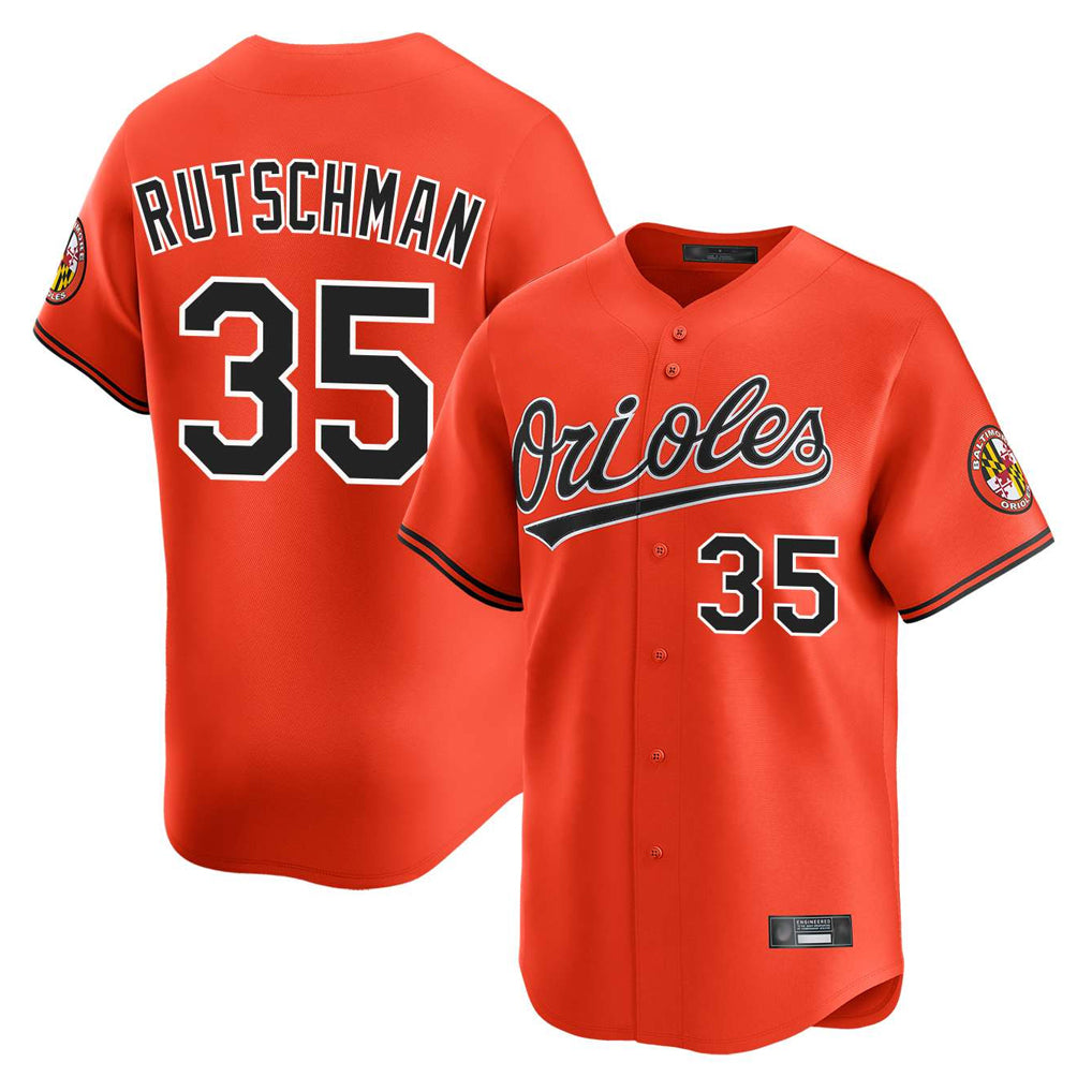 BIPIHUC B.Orioles #35 Adley Rutschman Player Orange Limited Home Game Stitched Jerseys