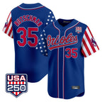 BIPIHUC B.Orioles #35 Adley Rutschman Royal USA 250 Independence Day Vapor Premier Limited Home Game Stitched Jerseys