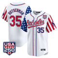 BIPIHUC B.Orioles #35 Adley Rutschman Player White USA 250 Independence Day Vapor Premier Home Game Stitched Jerseys
