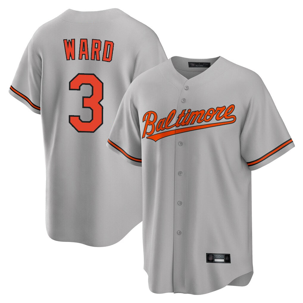 BIPIHUC B.Orioles #3 Taylor Ward Player Gray Home Game Stitched Jerseys