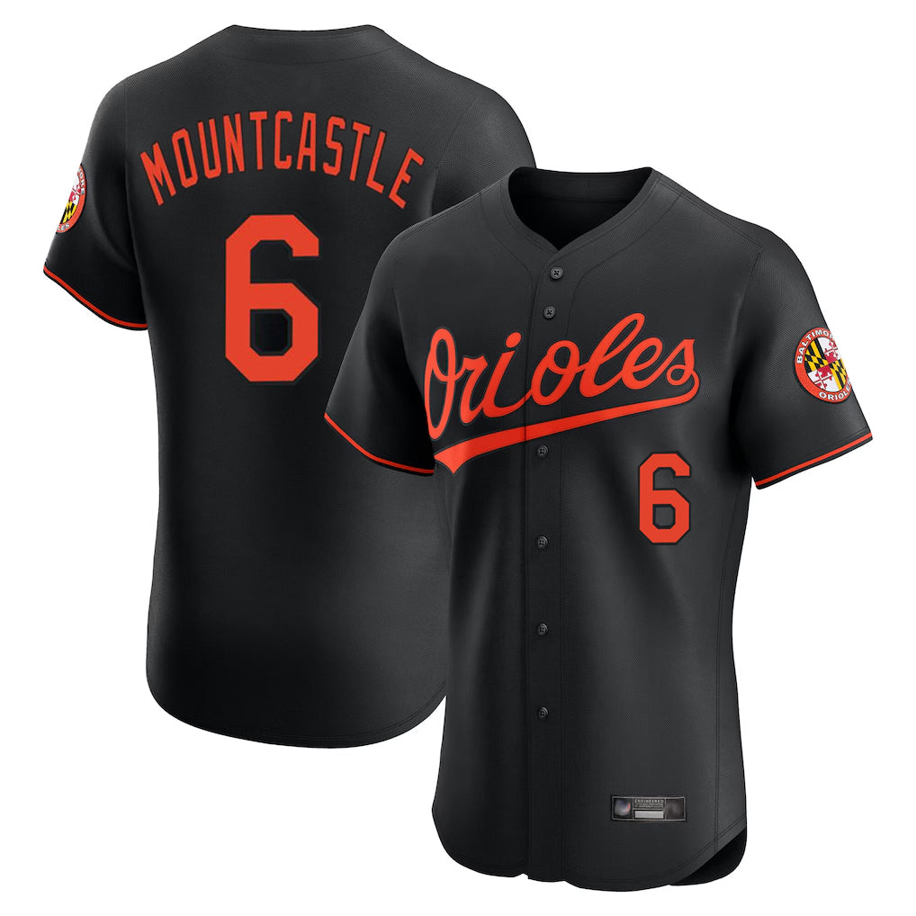 BIPIHUC B.Orioles #6 Ryan Mountcastle Player Black Limited Elite Home Game Stitched Jerseys