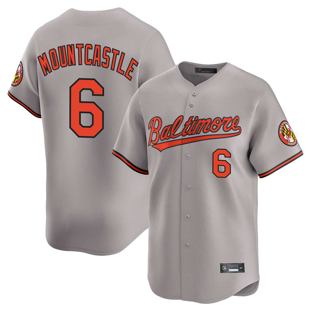 BIPIHUC B.Orioles #6 Ryan Mountcastle Player Gray Limited Home Game Stitched Jerseys