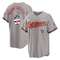 BIPIHUC B.Orioles #6 Ryan Mountcastle Player Gray USA 250 Fourth of July Home Game Stitched Jerseys
