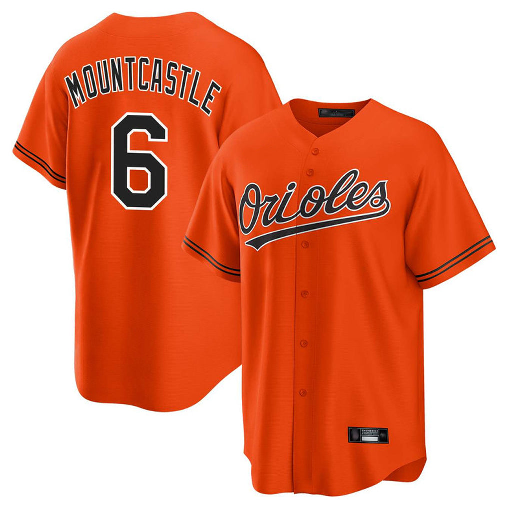 BIPIHUC B.Orioles #6 Ryan Mountcastle Player Orange Home Game Stitched Jerseys