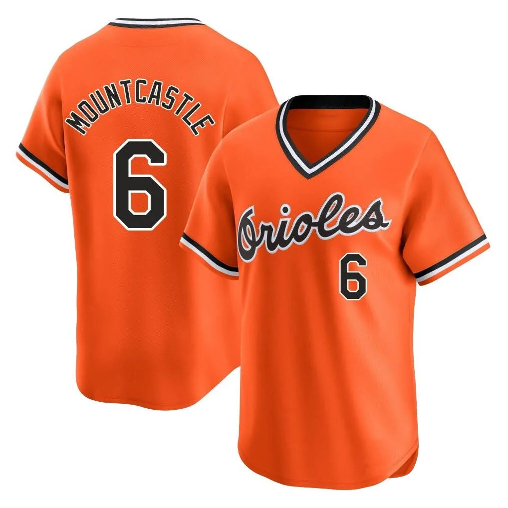 BIPIHUC B.Orioles #6 Ryan Mountcastle Player Orange T-shirt Limited Home Game Stitched Jerseys