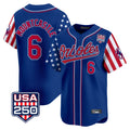 BIPIHUC B.Orioles #6 Ryan Mountcastle Player Royal USA 250 Independence Day Vapor Premier Limited Home Game Stitched Jerseys