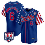 BIPIHUC B.Orioles #6 Ryan Mountcastle Player Royal USA 250 Independence Day Vapor Premier Limited Home Game Stitched Jerseys