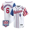 BIPIHUC B.Orioles #6 Ryan Mountcastle Player White USA 250 Independence Day Vapor Premier Limited Home Game Stitched Jerseys