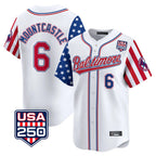 BIPIHUC B.Orioles #6 Ryan Mountcastle Player White USA 250 Independence Day Vapor Premier Limited Home Game Stitched Jerseys