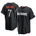 BIPIHUC B.Orioles #7 Jackson Holliday Player Black City Connect Home Game Stitched Jerseys