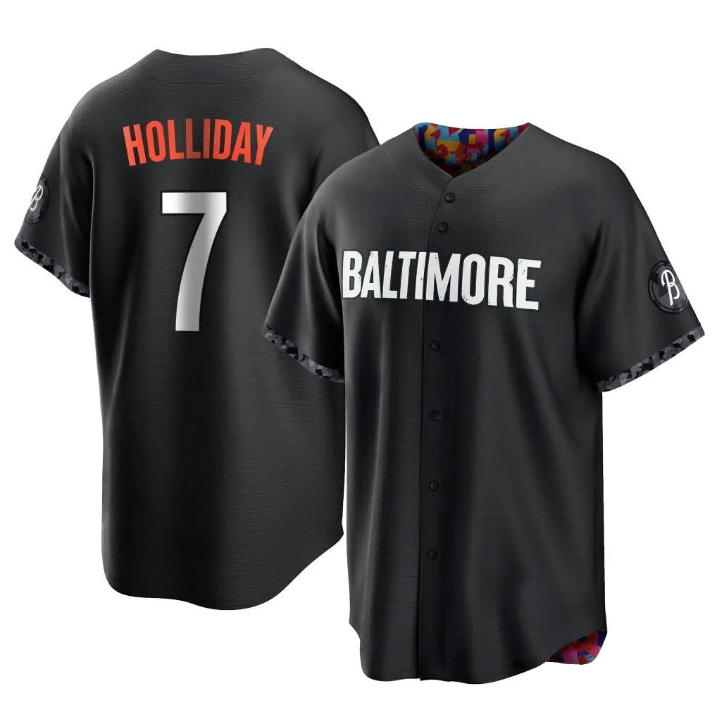BIPIHUC B.Orioles #7 Jackson Holliday Player Black City Connect Home Game Stitched Jerseys