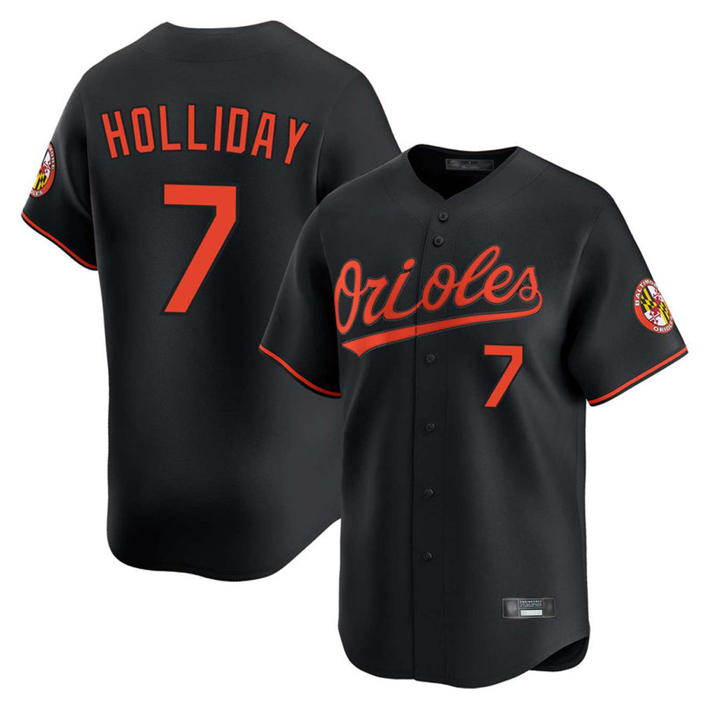 BIPIHUC B.Orioles #7 Jackson Holliday Player Black Limited Home Game Stitched Jerseys