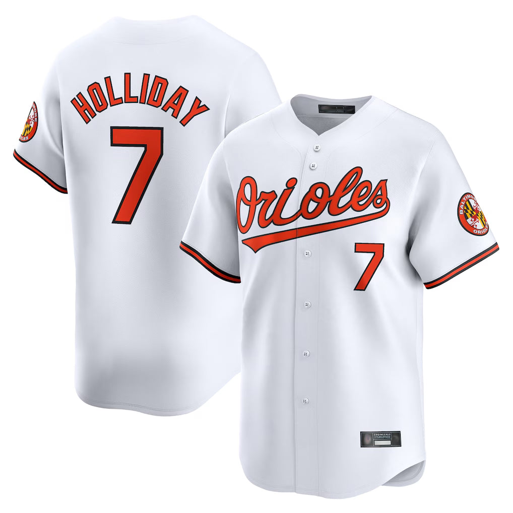 BIPIHUC B.Orioles #7 Jackson Holliday Player White Limited Home Game Stitched Jerseys