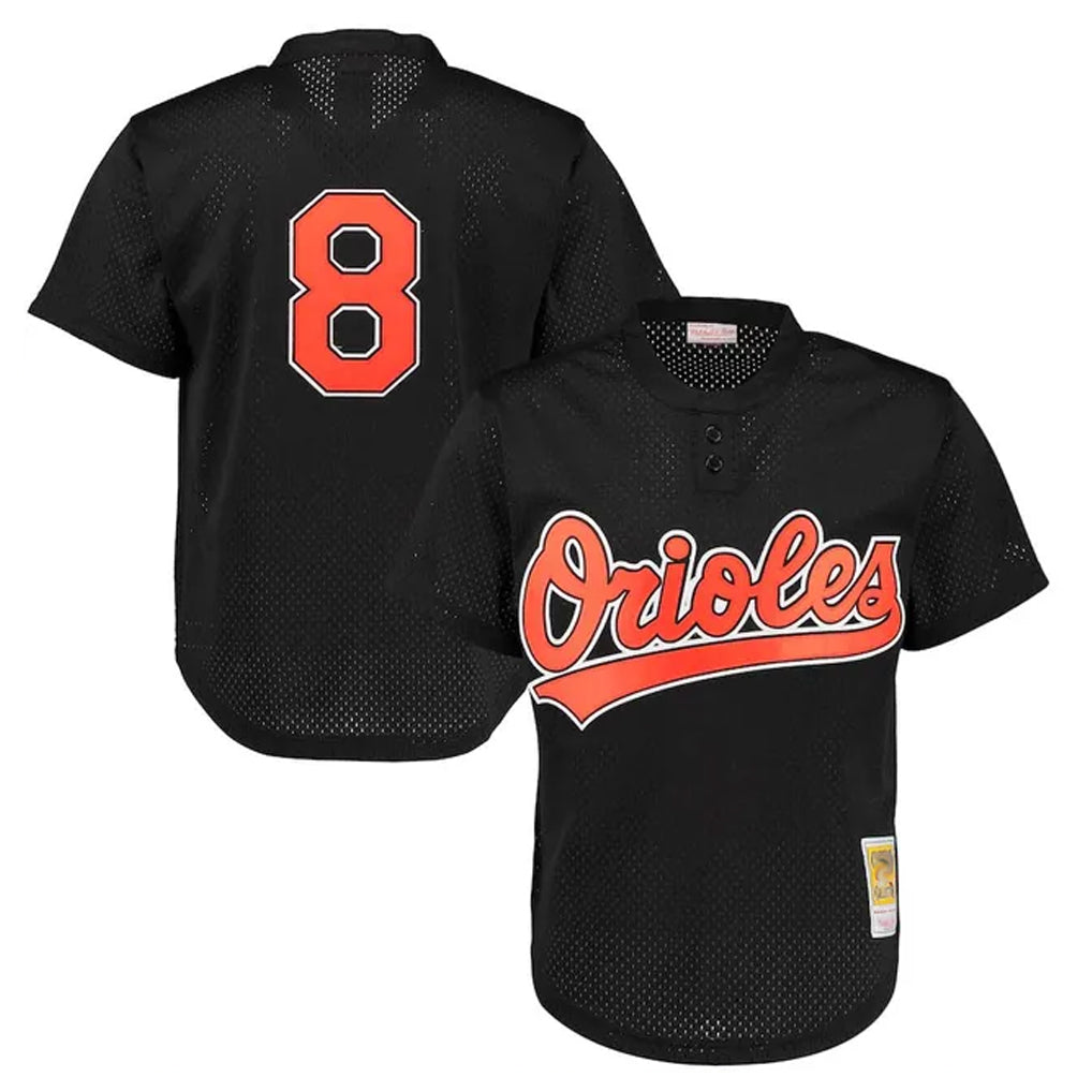 BIPIHUC B.Orioles #8 Cal Ripken Player Black Mitchell & Ness 1997 Cooperstown Mesh Game Stitched Jerseys