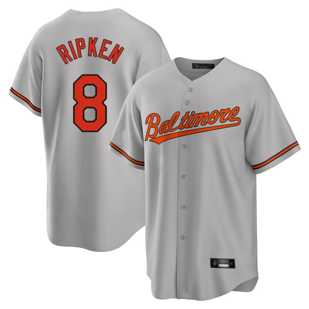 BIPIHUC B.Orioles #8 Cal Ripken Player Gray Home Game Stitched Jerseys