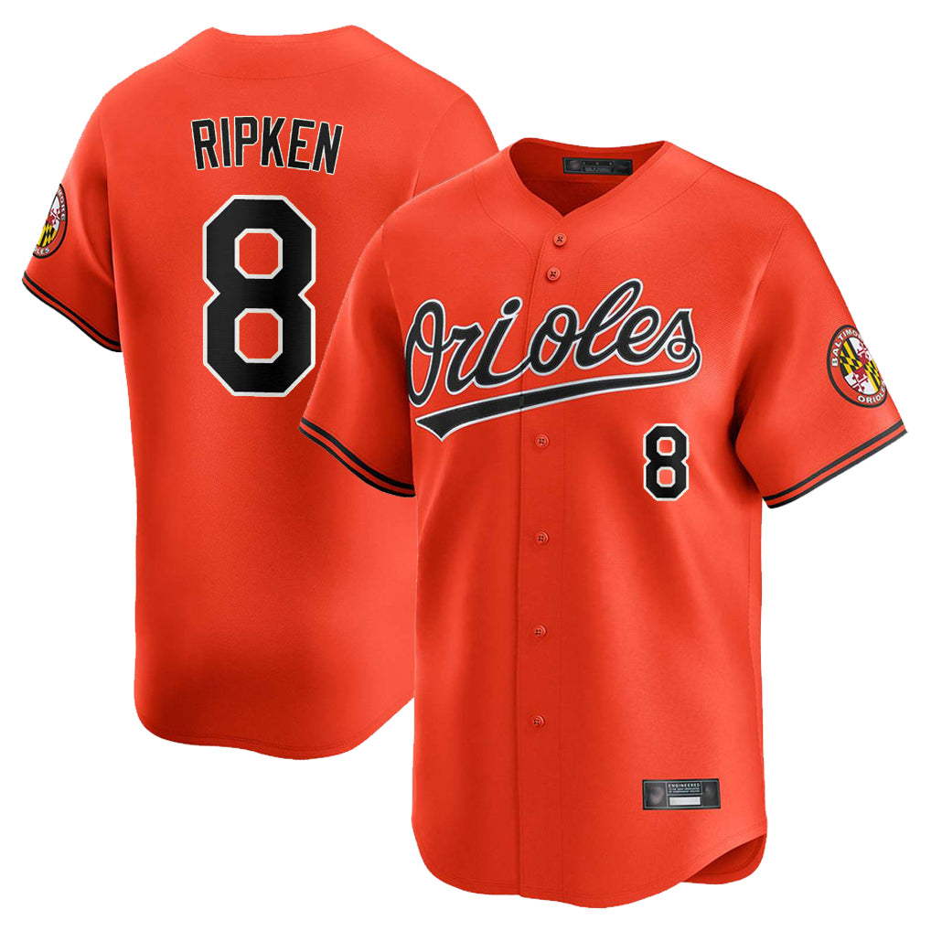 BIPIHUC B.Orioles #8 Cal Ripken Player Orange Limited Home Game Stitched Jerseys
