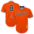 BIPIHUC B.Orioles #8 Cal Ripken Player Orange Mitchell & Ness Cooperstown Collection Mesh T-shirt Game Stitched Jerseys