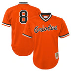 BIPIHUC B.Orioles #8 Cal Ripken Player Orange Mitchell & Ness Cooperstown Collection Mesh T-shirt Game Stitched Jerseys