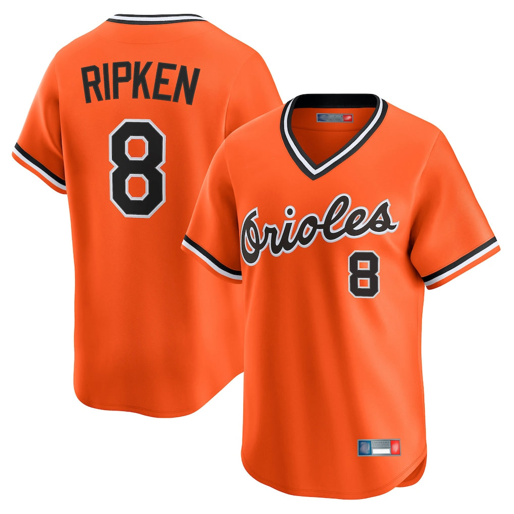 BIPIHUC B.Orioles #8 Cal Ripken Player Orange T-shirt Limited Home Game Stitched Jerseys