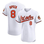 BIPIHUC B.Orioles #8 Cal Ripken Player White Limited Elite Home Game Stitched Jerseys