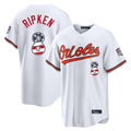 BIPIHUC B.Orioles #8 Cal Ripken Player White USA 250 Fourth of July Home Game Stitched Jerseys