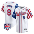 BIPIHUC B.Orioles #8 Cal Ripken Player White USA 250 Independence Day Vapor Premier Limited Home Game Stitched Jerseys