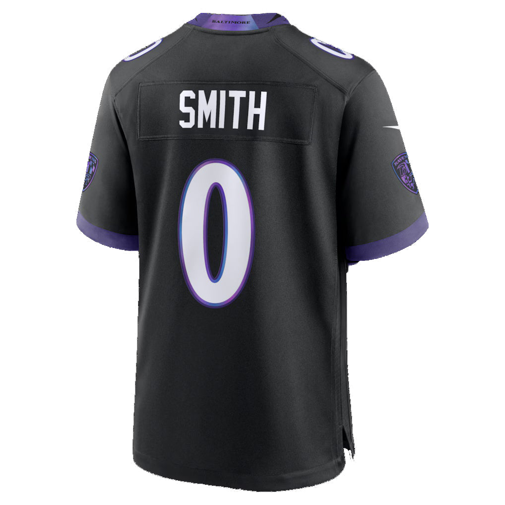 BIPIHUC B.Ravens #0 Roquan Smith Black Alternate Game Stitched Jerseys