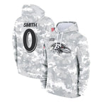 BIPIHUC B.Ravens #0 Roquan Smith Player Arctic Camo Salute to Service Pullover Hoodie Stitched Jerseys