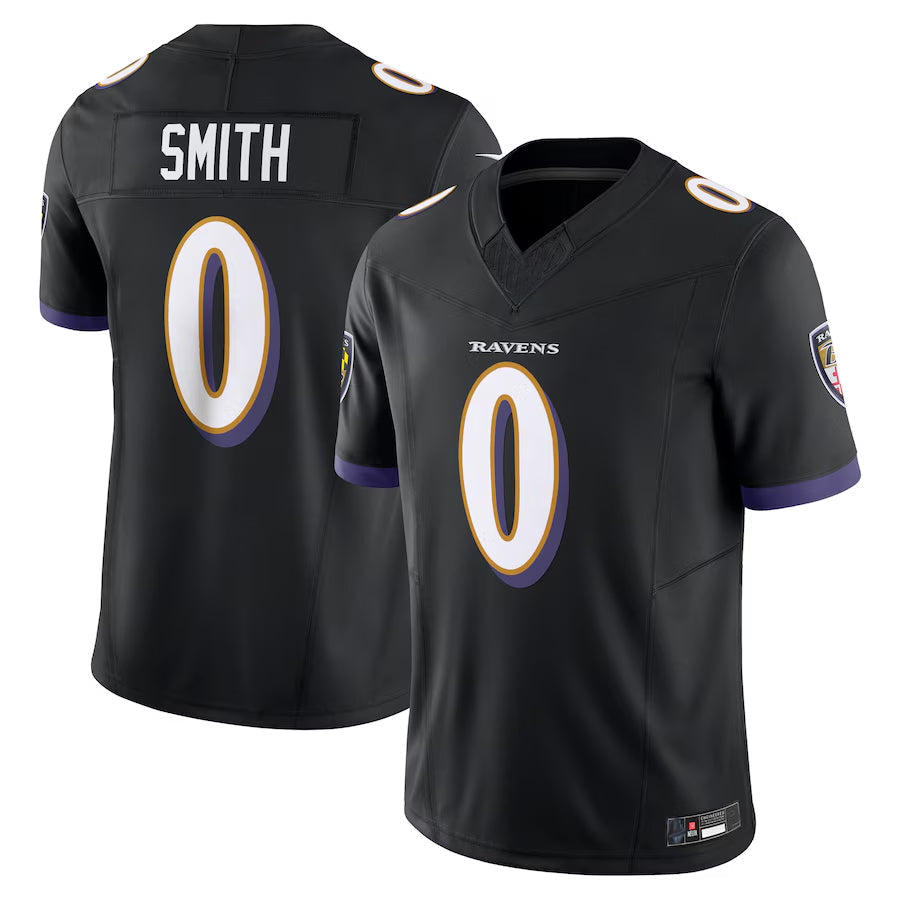 BIPIHUC B.Ravens #0 Roquan Smith Player Black Vapor F.U.S.E. Limited Stitched Jerseys