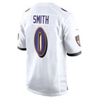 BIPIHUC B.Ravens #0 Roquan Smith Player White Alternate Home Game Stitched Jerseys