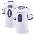 BIPIHUC B.Ravens #0 Roquan Smith Player White Purple Home Game Stitched Jerseys