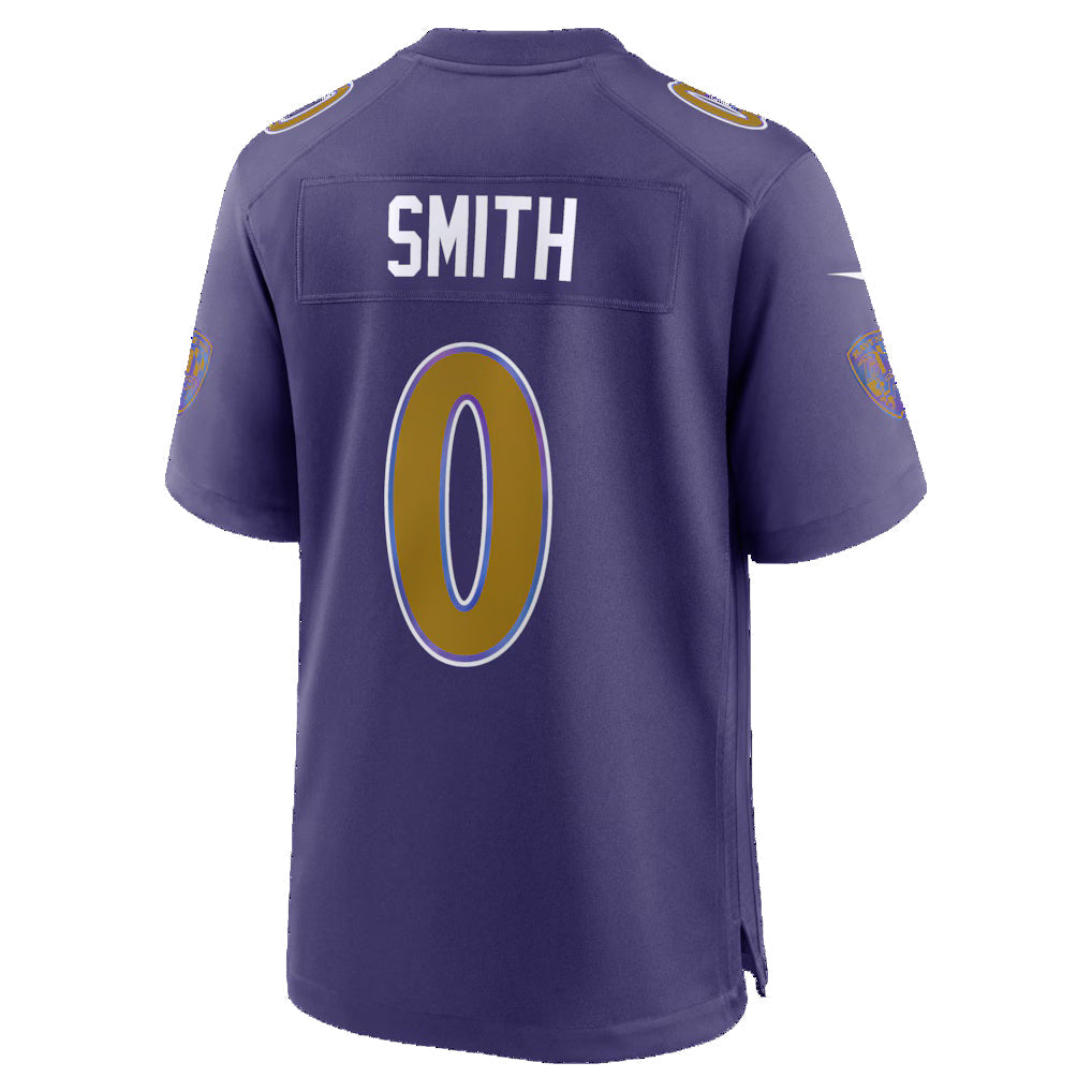 BIPIHUC B.Ravens #0 Roquan Smith Purple Alternate Game Stitched Jerseys