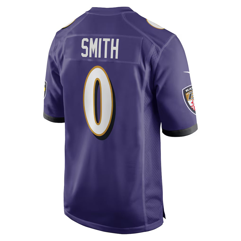 BIPIHUC B.Ravens #0 Roquan Smith Purple Team Game Stitched Jersey