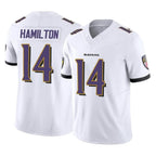 BIPIHUC B.Ravens #14 Kyle Hamilton Player White Vapor F.U.S.E. Limited Elite Home Game Stitched Jerseys
