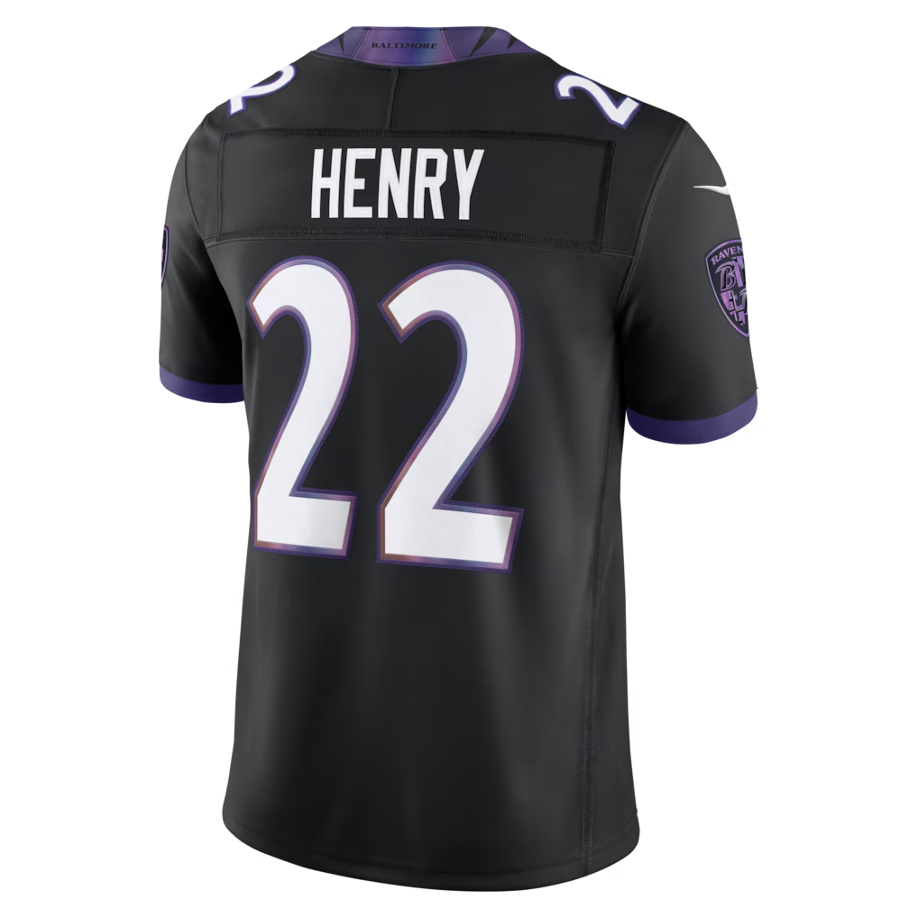 BIPIHUC B.Ravens #22 Derrick Henry Black Alternate Alternate Vapor F.U.S.E. Stitched Limited Jerseys